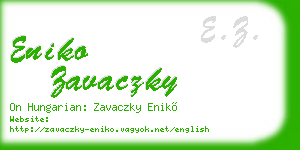 eniko zavaczky business card