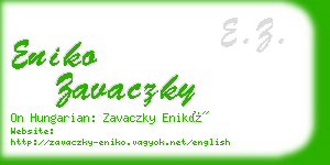 eniko zavaczky business card